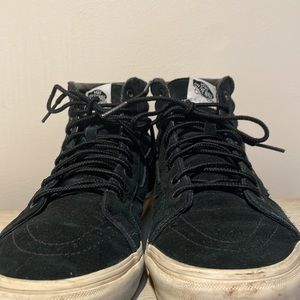 Vans sk8-hi black white sole classic skate shoe limited run punk turnstile hxc